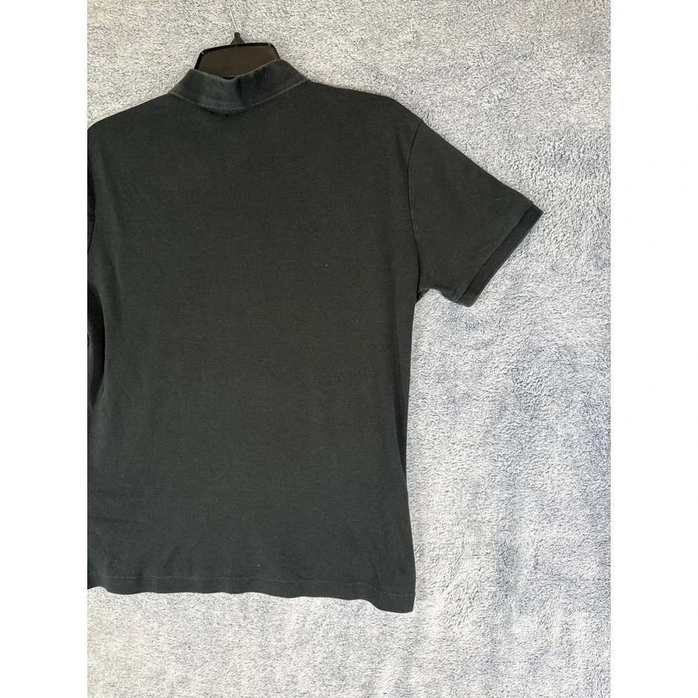 Polo Ralph Lauren Mens Custom Slim Fit Short Sleeve Polo Shirt Black Medium